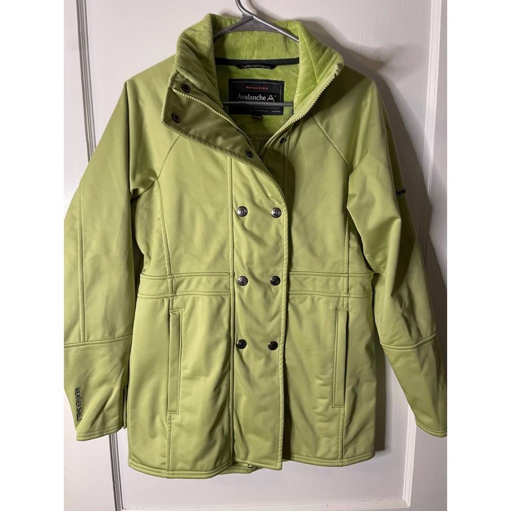 Avalanche Weather Shield Medium Light‎ Green Double Breasted Outdoor Jacket
